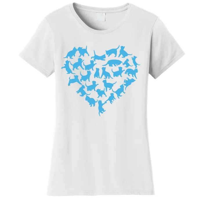 Cat Heart Cat Dad Cat Mom Women's T-Shirt