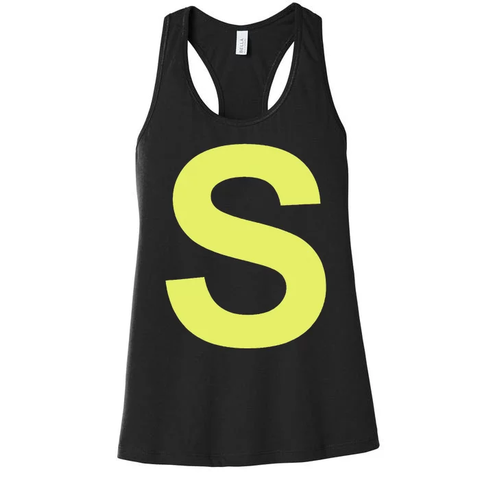 Chipmunk Halloween Carnival Group Costume Letter S Blu Women's Racerback Tank