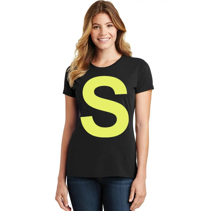 Chipmunk Halloween Carnival Group Costume Letter S Blu Women's T-Shirt