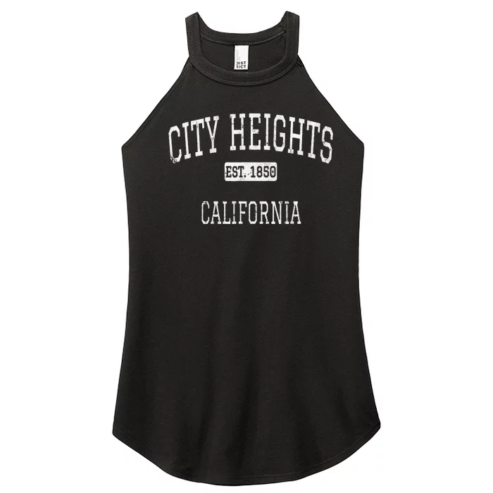 City Heights California San Diego Ca Vintage Women’s Perfect Tri Rocker Tank