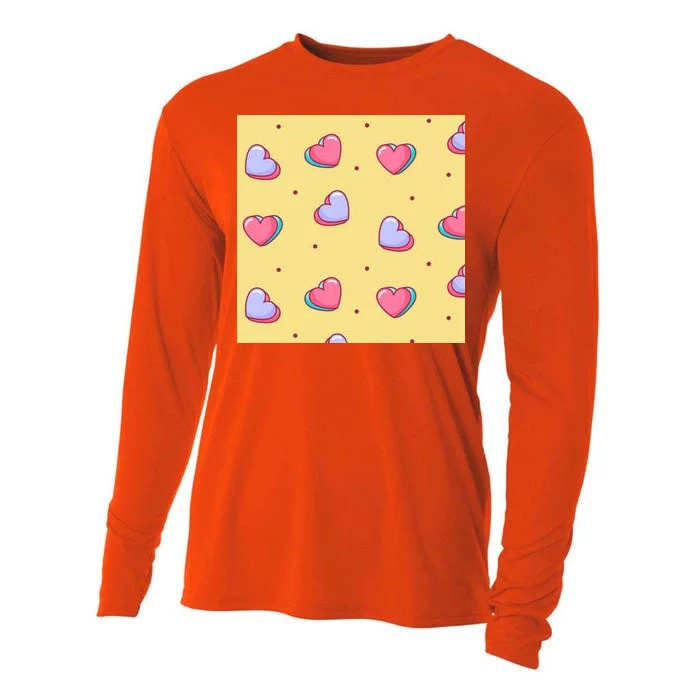 Candy Hearts Cute Valentine's Day Cooling Performance Long Sleeve Crew