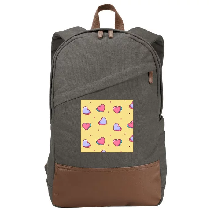 Candy Hearts Cute Valentine's Day Cotton Canvas Backpack