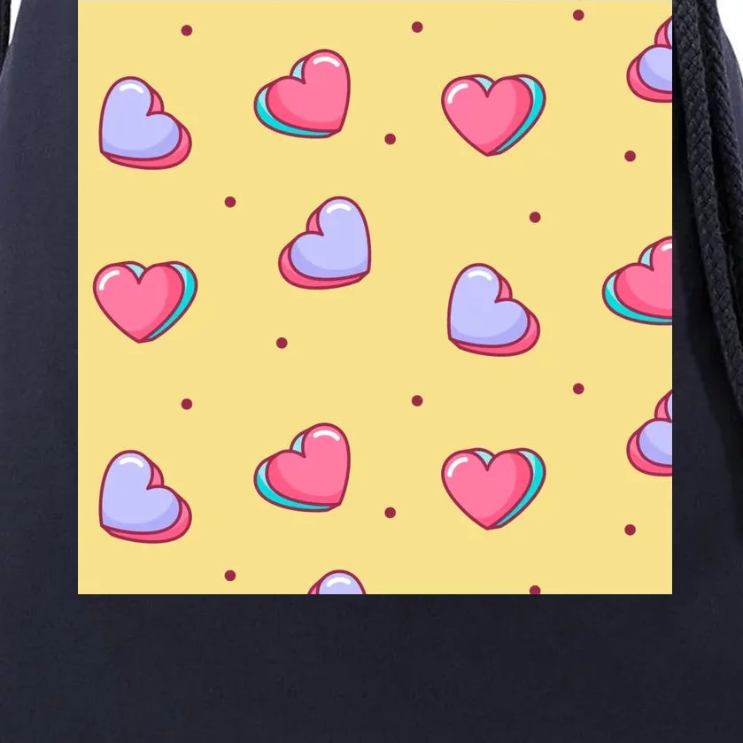 Candy Hearts Cute Valentine's Day Drawstring Bag