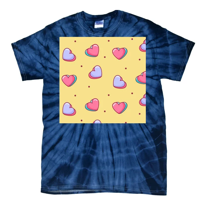 Candy Hearts Cute Valentine's Day Tie-Dye T-Shirt