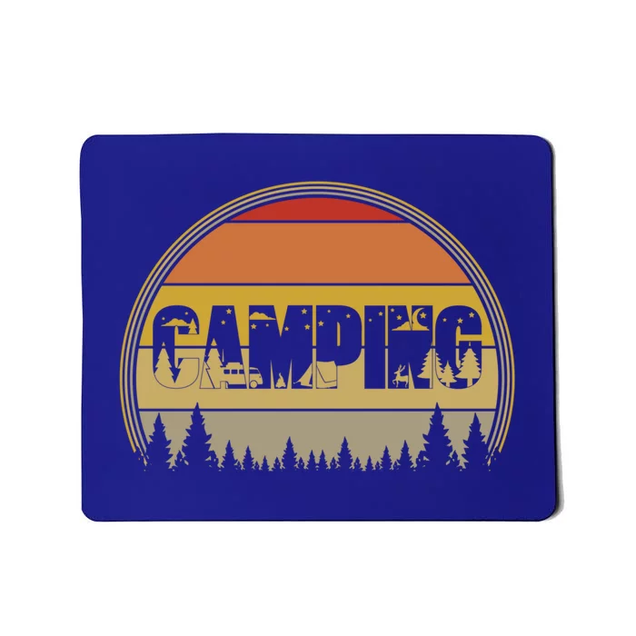 Camping Happy Camper Retro Camping Meaningful Gift Mousepad