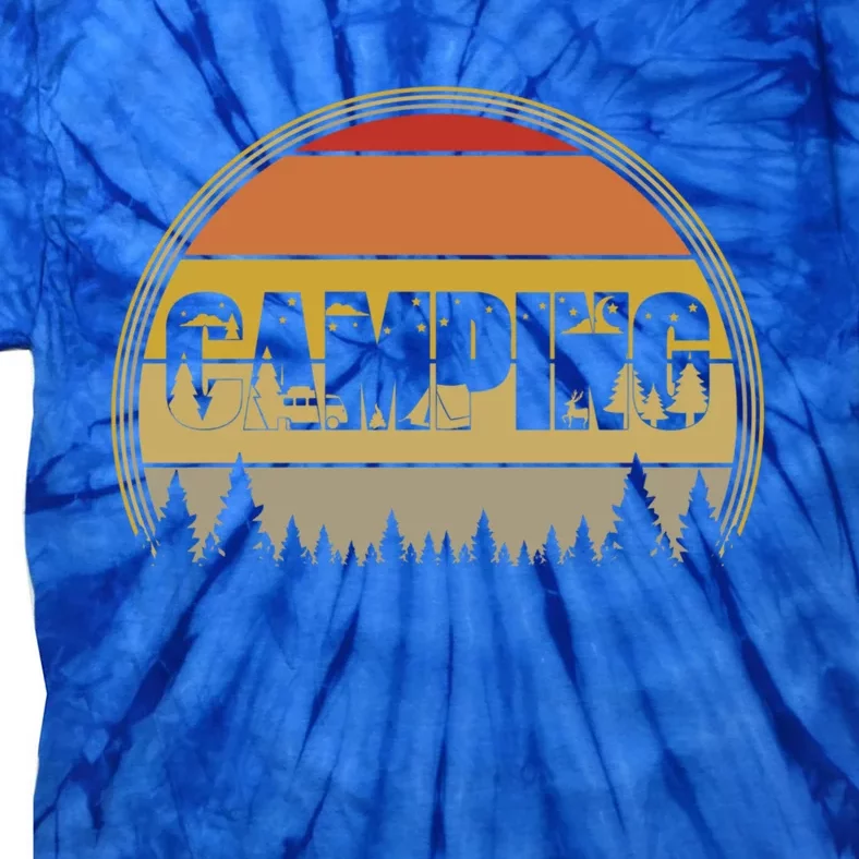 Camping Happy Camper Retro Camping Meaningful Gift Tie-Dye T-Shirt