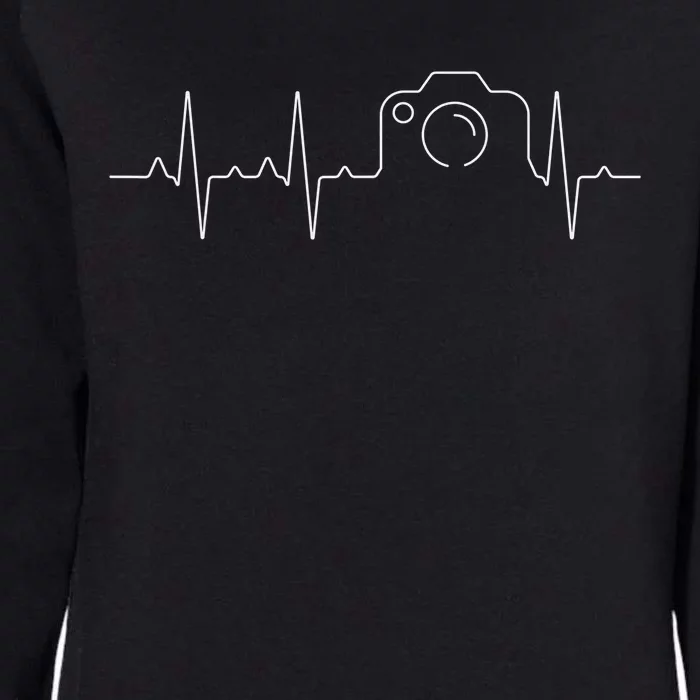 camera heartbeat cute love photography Womens California Wash Sweatshirt