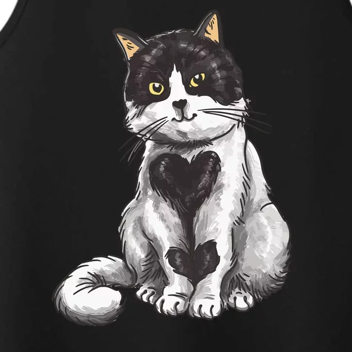 Cat Heart Cute Performance Tank