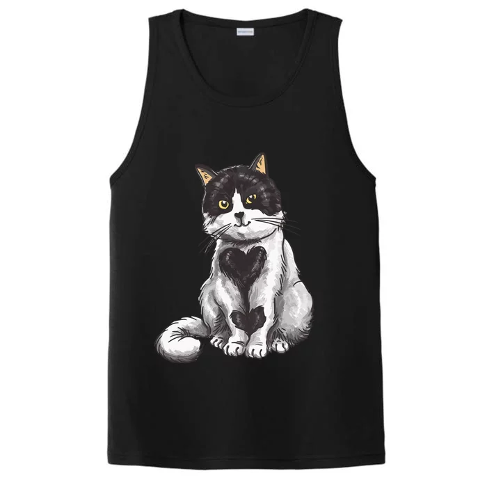 Cat Heart Cute Performance Tank