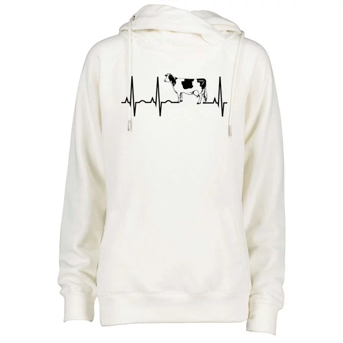 Cow Heartbeagift Cute Gift I Love Dairy Cows Gift For Farmers Womens Funnel Neck Pullover Hood