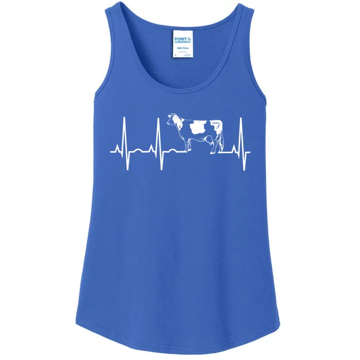 Cow Heartbeagift Cute Gift I Love Dairy Cows Gift For Farmers Ladies Essential Tank