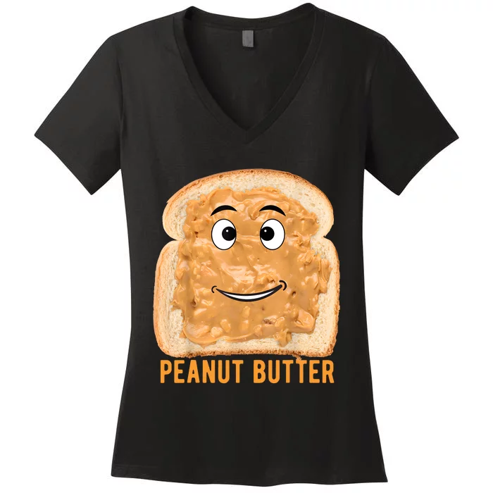 Couples Halloween Costumes For Adults Peanut Butter Women's V-Neck T-Shirt