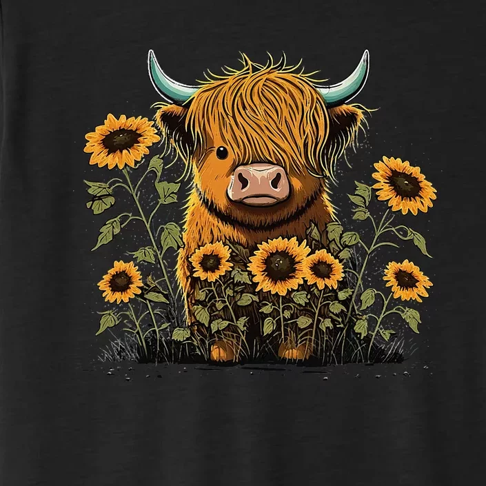 Cute Highland Cattle Cow Funny Highland Cow ChromaSoft Performance T-Shirt