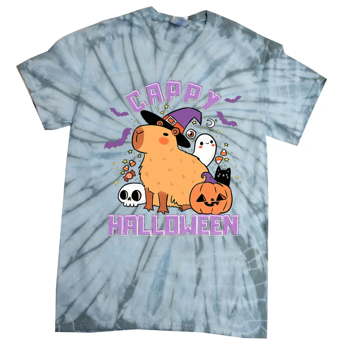 Cappy Halloween Cute Capybara Halloween Tie-Dye T-Shirt