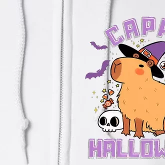 Cappy Halloween Cute Capybara Halloween Full Zip Hoodie