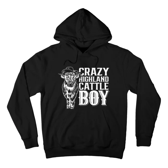 Crazy Highland Cattle  Cute Scottish Animal Cow Hoodie