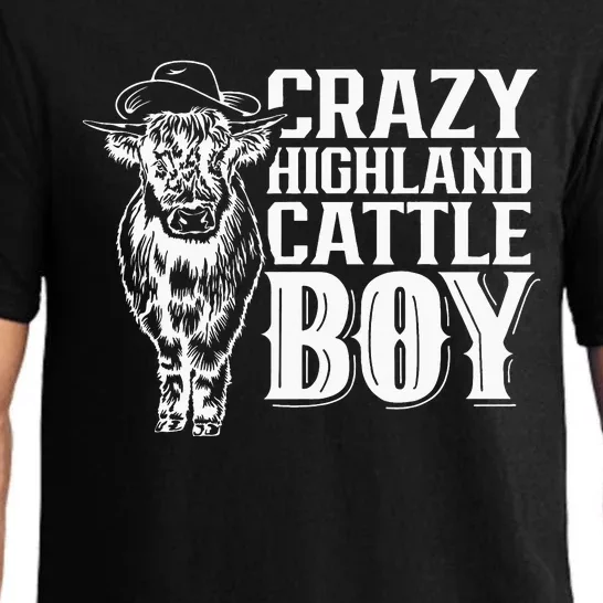 Crazy Highland Cattle  Cute Scottish Animal Cow Pajama Set