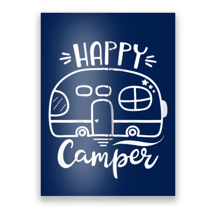 Cute Happy Camper graphics for wo or  Zip Hoodie Poster