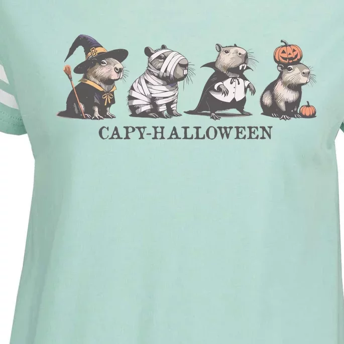 Capybara Halloween Enza Ladies Jersey Football T-Shirt