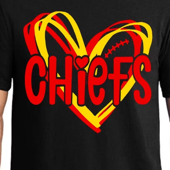 Chiefs Heart Pajama Set