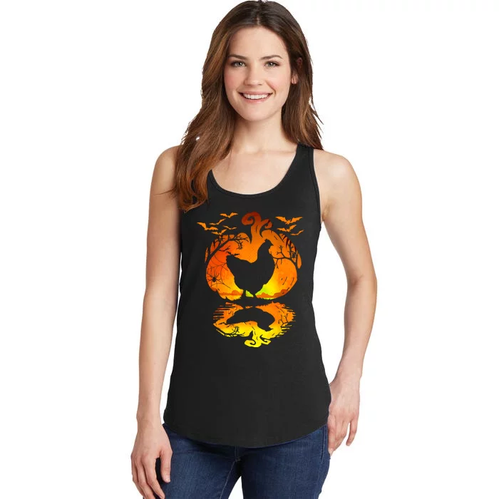 Chicken Halloween Costume Pumpkin Chicken Lovers Fall Season Ladies Essential Tank