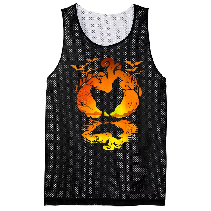 Chicken Halloween Costume Pumpkin Chicken Lovers Fall Season Mesh Reversible Basketball Jersey Tank