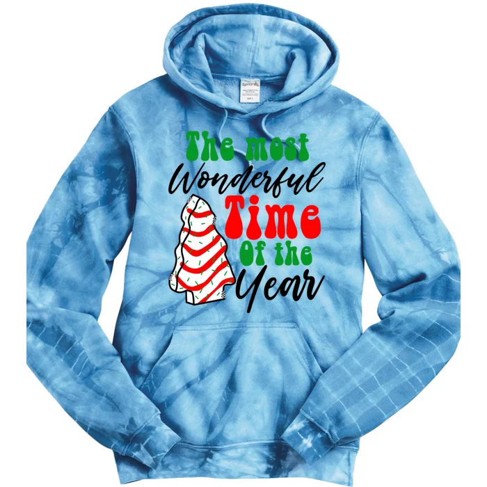 Cute Holiday Christmas Xmas Wonderful Tree Merry Santa Humor Tie Dye Hoodie