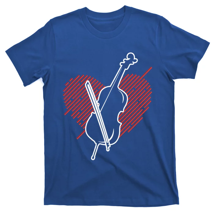 Cello Heart Cellist Musical Instrut Orchestra Musician Gift T-Shirt