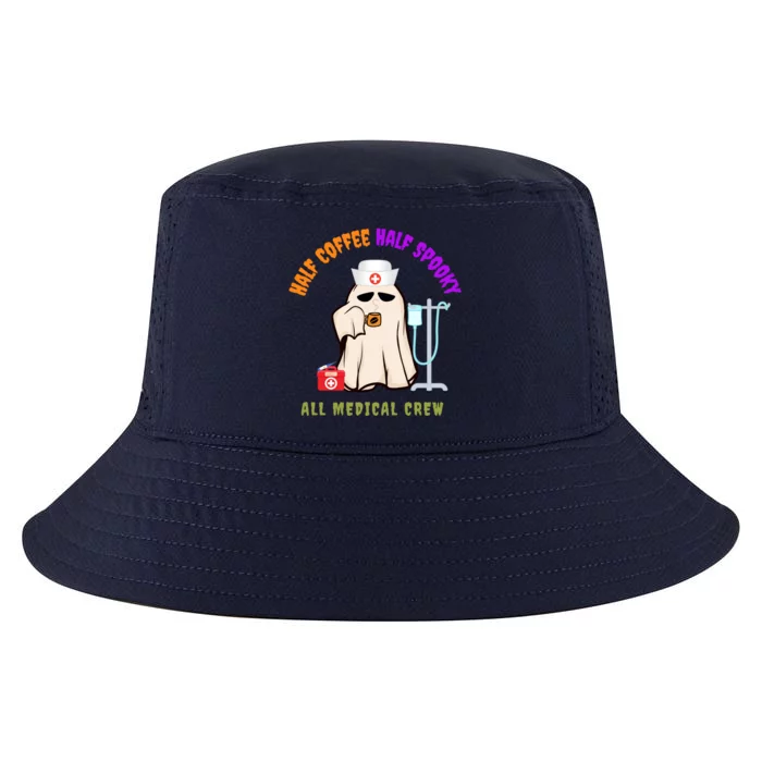 Cute Half Coffee Half Spooky All Medical Crew Halloween Gift Cool Comfort Performance Bucket Hat