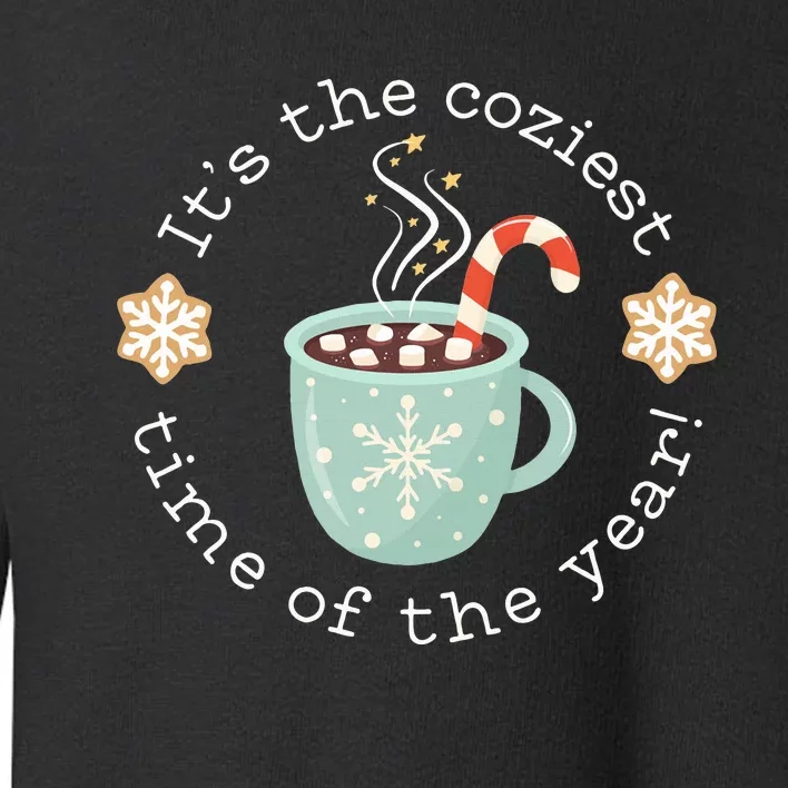 Christmas Hot Cocoa Snowflake Mug Coziest Time of the Year Toddler Sweatshirt