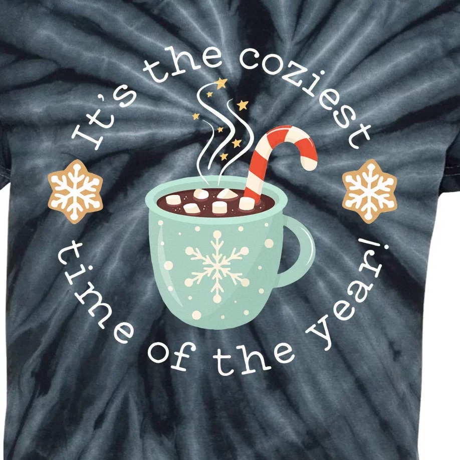 Christmas Hot Cocoa Snowflake Mug Coziest Time of the Year Kids Tie-Dye T-Shirt