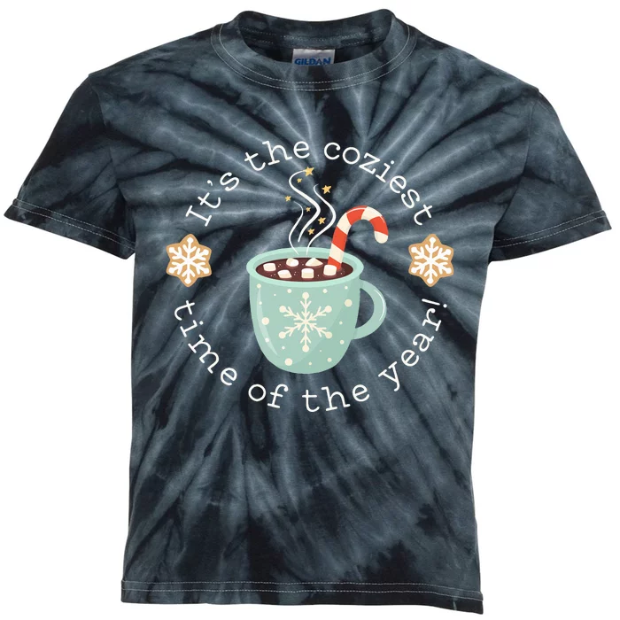 Christmas Hot Cocoa Snowflake Mug Coziest Time of the Year Kids Tie-Dye T-Shirt