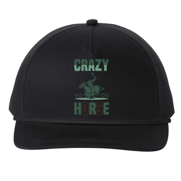 Crazy Horse Snapback Five-Panel Rope Hat