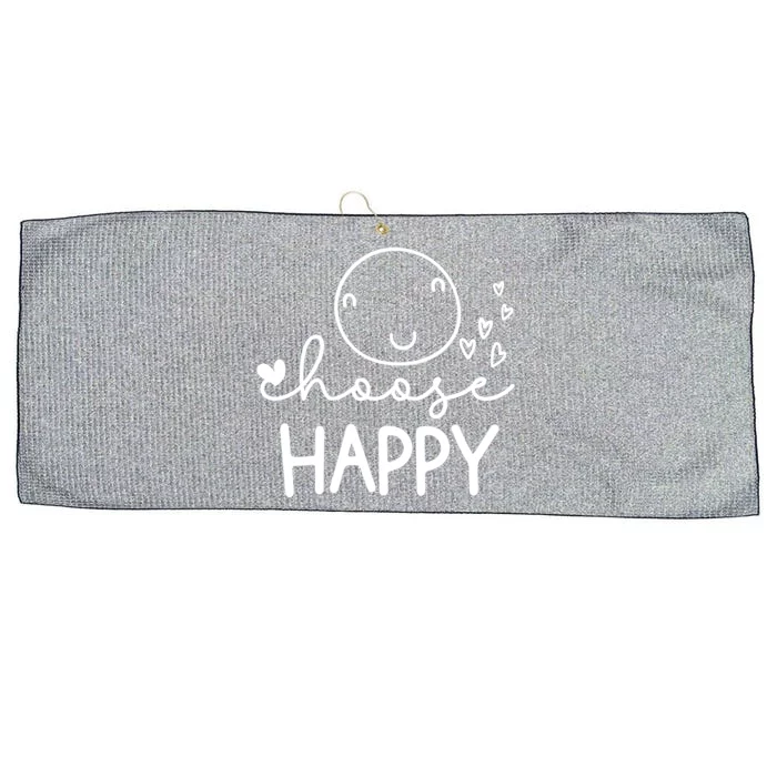 Choose Happy Cute Smile Face Large Microfiber Waffle Golf Towel