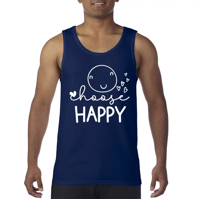 Choose Happy Cute Smile Face Tank Top