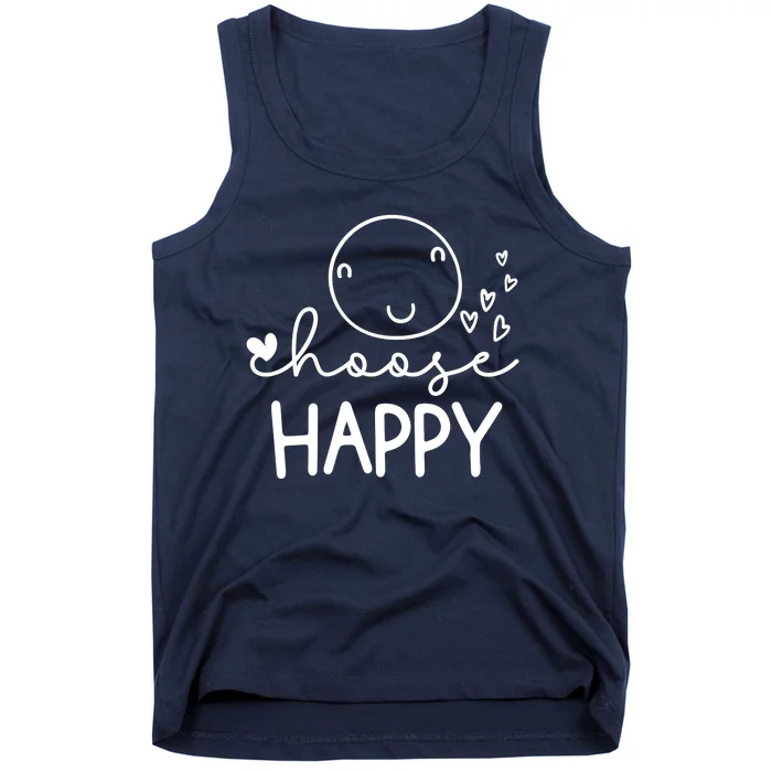 Choose Happy Cute Smile Face Tank Top