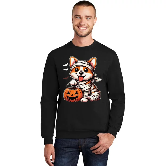 Cute Halloween Costume Welsh Corgi Mummy Dog Lover Sweatshirt