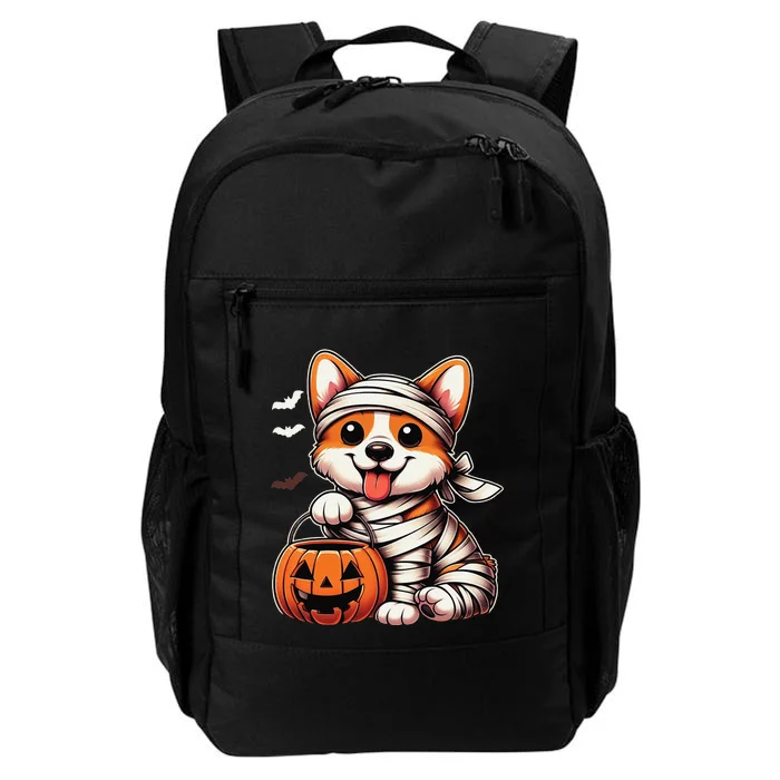 Cute Halloween Costume Welsh Corgi Mummy Dog Lover Daily Commute Backpack