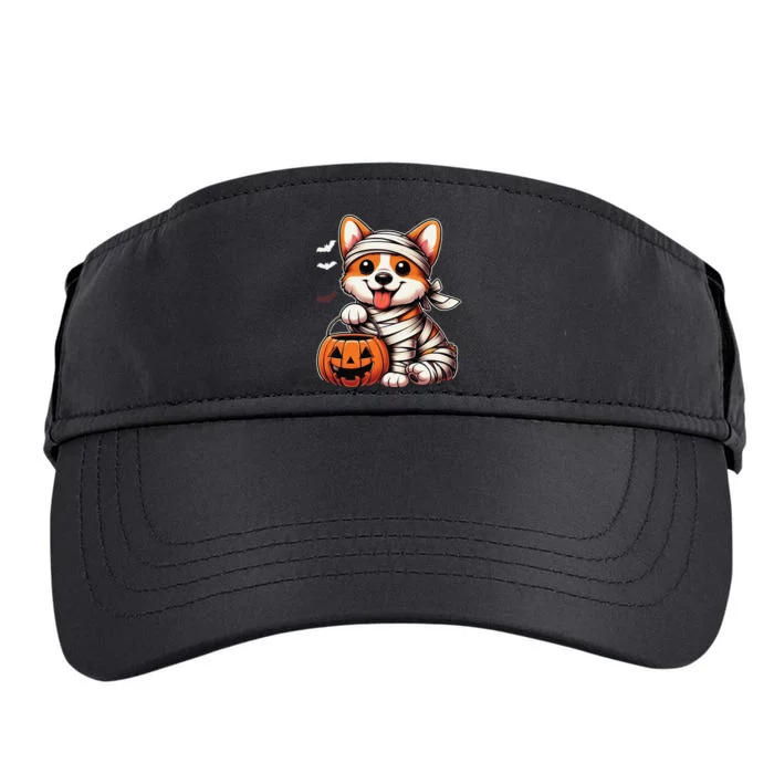 Cute Halloween Costume Welsh Corgi Mummy Dog Lover Adult Drive Performance Visor