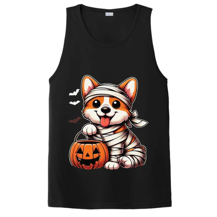 Cute Halloween Costume Welsh Corgi Mummy Dog Lover Performance Tank