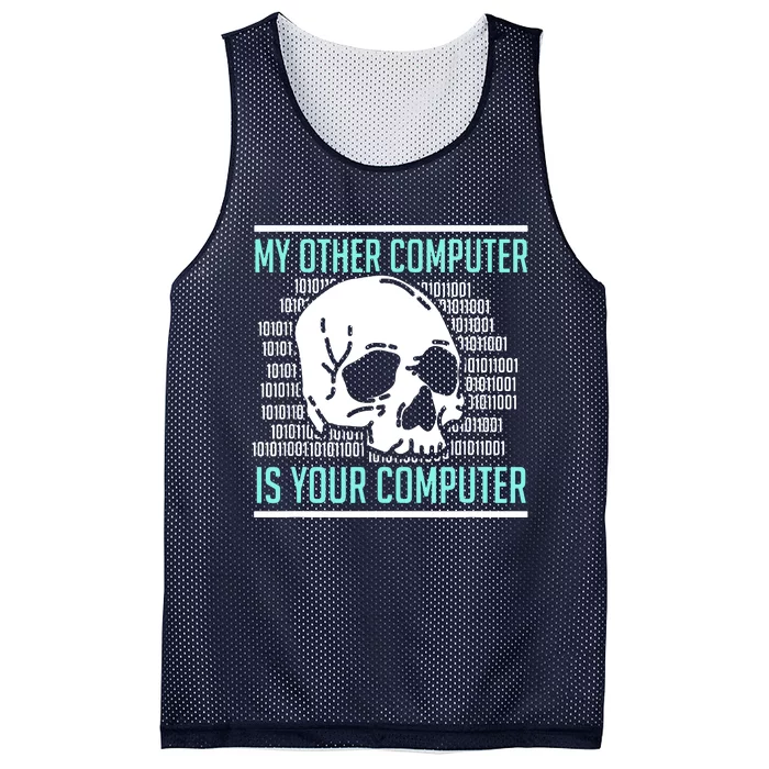 Cyber Hacker Computer Security Expert Cybersecurity Mesh Reversible Basketball Jersey Tank