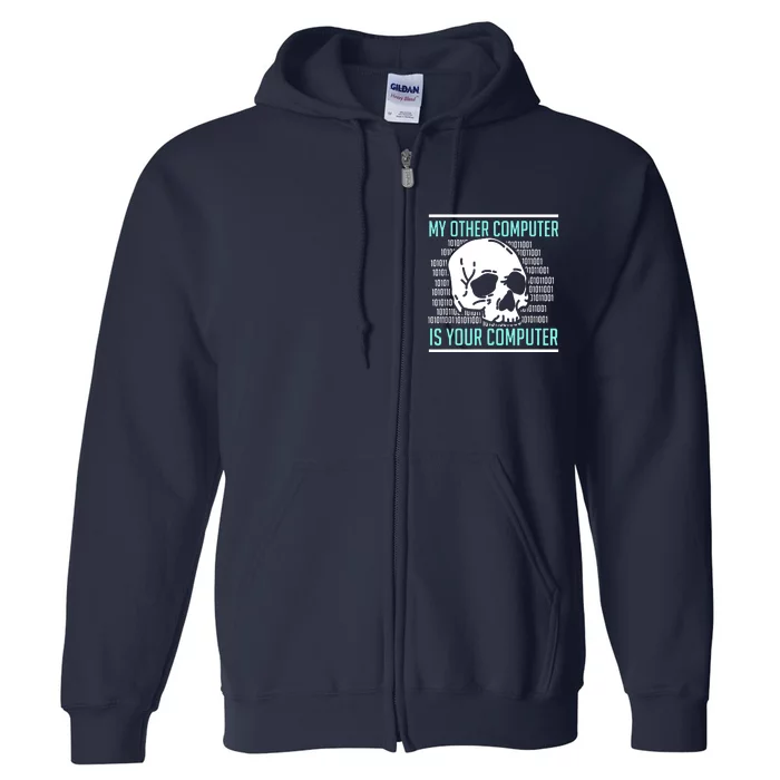 Cyber Hacker Computer Security Expert Cybersecurity Full Zip Hoodie