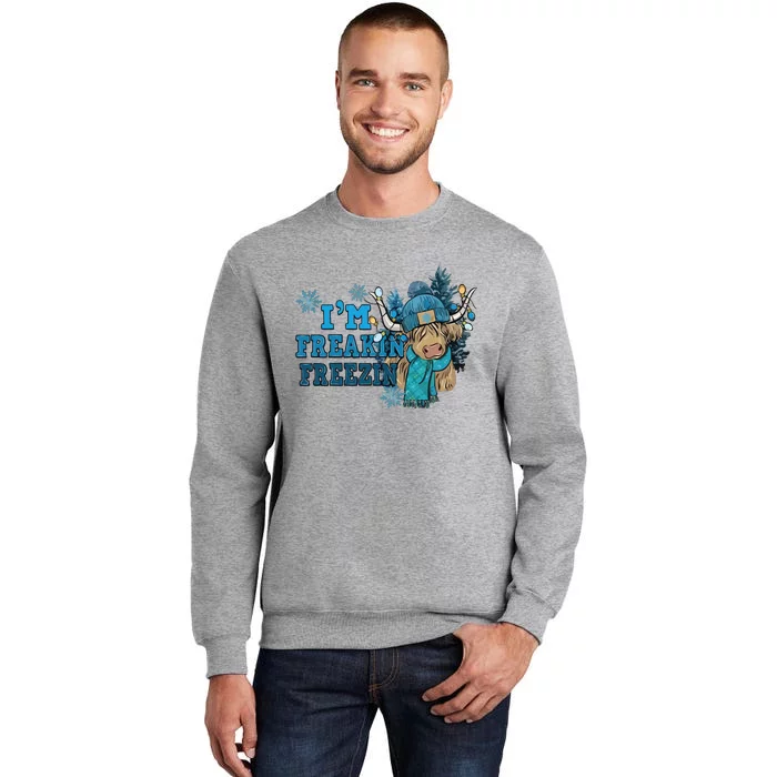 Christmas Highland Cow Country Western Christmas Tall Sweatshirt