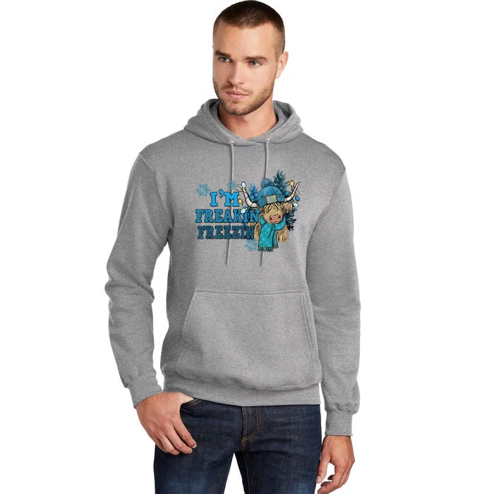 Christmas Highland Cow Country Western Christmas Tall Hoodie