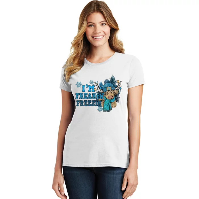 Christmas Highland Cow Country Western Christmas Women's T-Shirt