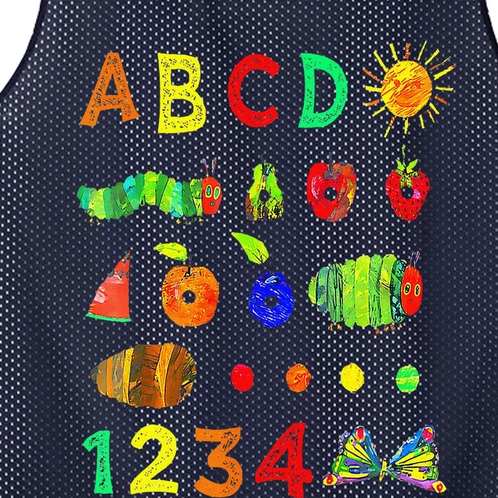 Cute Hungry Caterpillar Transformation Back To School Mesh Reversible Basketball Jersey Tank