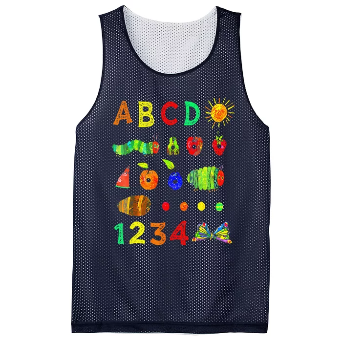 Cute Hungry Caterpillar Transformation Back To School Mesh Reversible Basketball Jersey Tank