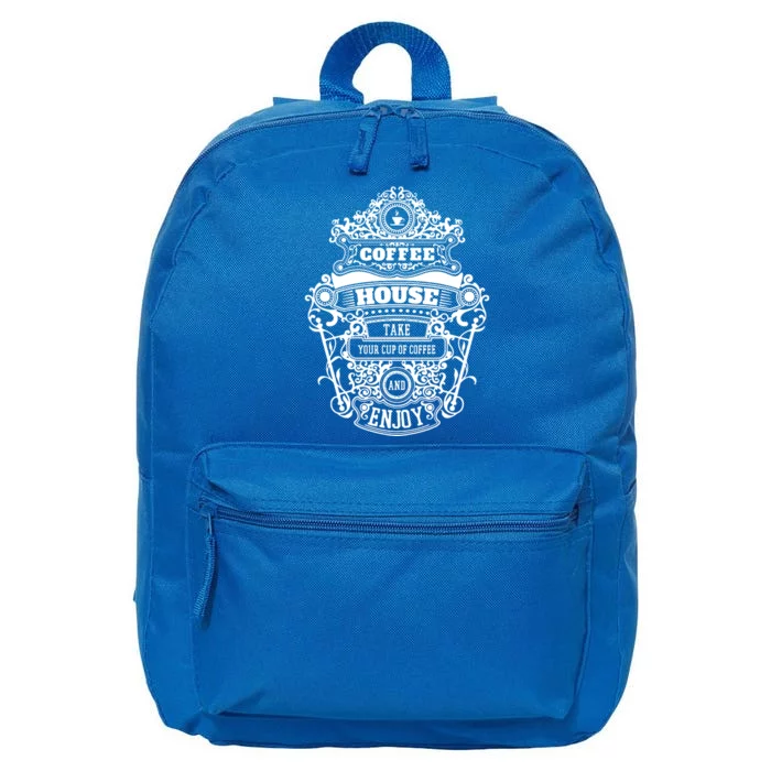 Coffee House 16 in Basic Backpack