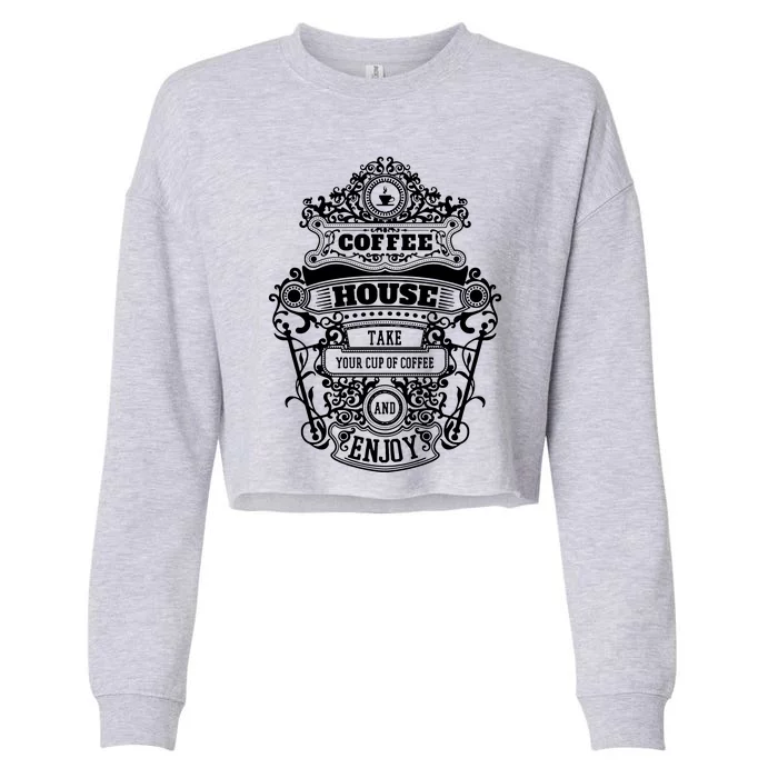 Coffee House Cropped Pullover Crew