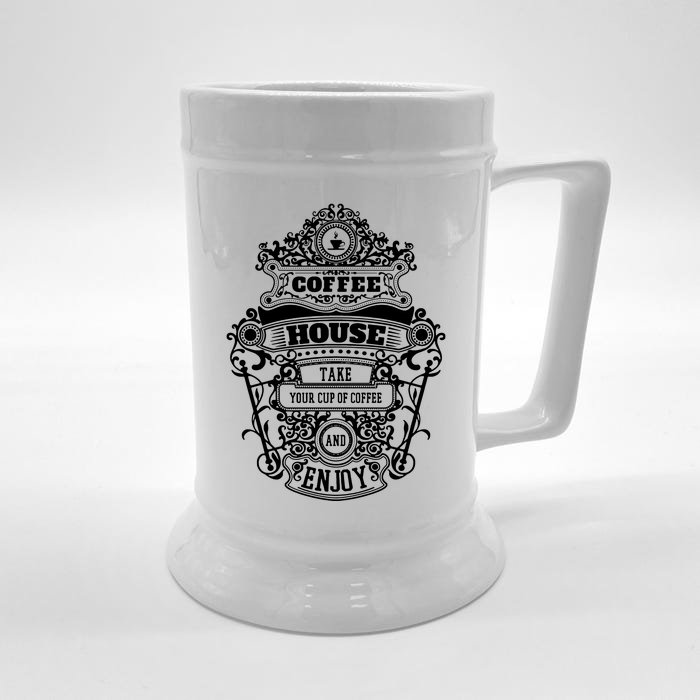 Coffee House Front & Back Beer Stein